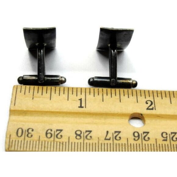 Vintage Peruvian 18K 925 Gold Inca Iconographic Bird Fish Cufflinks- 11.43g - Picture 9 of 11